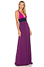 view 1 of 3 Color Block Gown in Viola & Deep Violet & Deep Iris