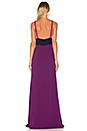view 3 of 3 Color Block Gown in Viola & Deep Violet & Deep Iris
