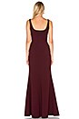 view 3 of 3 ROBE DE SOIRÉE ENCOLURE CŒUR in Raisin