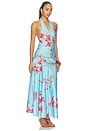 view 3 of 4 ROBE SATIN BUTTON  in Sky Blue