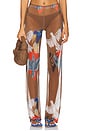 view 1 of 6 Mesh Pant in Brown