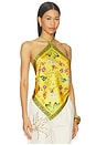 view 2 of 4 Bandana Halter Top in Golden Yellow