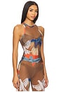 view 2 of 4 Mesh Tank Top in Brown