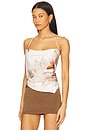 view 3 of 5 Printed Cowl Neck Halter Top in Cream