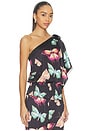 view 2 of 5 Mariposa One Shoulder Top in Black