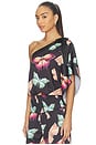 view 3 of 5 Mariposa One Shoulder Top in Black