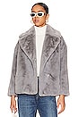 view 1 of 5 Rita Faux Fur Coat in Grey