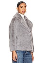 view 3 of 5 Rita Faux Fur Coat in Grey