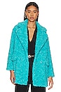 view 1 of 5 Zadie Faux Fur Coat in Aqua