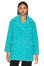 view 2 of 5 Zadie Faux Fur Coat in Aqua