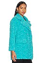 view 3 of 5 Zadie Faux Fur Coat in Aqua
