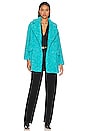 view 5 of 5 Zadie Faux Fur Coat in Aqua