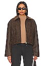 view 1 of 5 Naomi Cropped Jacket in Brown