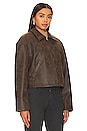 view 3 of 5 Naomi Cropped Jacket in Brown