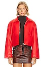 view 1 of 5 Naomi Cropped Jacket in Red