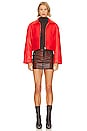 view 5 of 5 Naomi Cropped Jacket in Red