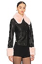 view 2 of 4 CHAQUETA BRITTANY in Black & Soft Pink