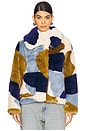 view 2 of 5 Traci Coat in Blue Swirl