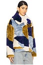 view 3 of 5 Traci Coat in Blue Swirl