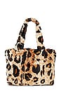 view 1 of 4 Tate Oversized Faux Fur Bag in Leopard