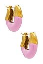 view 1 of 3 Hoop Wave Earrings in Gold