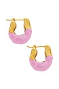 view 2 of 3 Hoop Wave Earrings in Gold