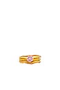 view 1 of 6 Three Wave Rings in Gold