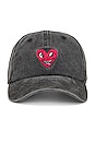 view 1 of 2 X Keith Haring Heart Face Cap in Washed Black