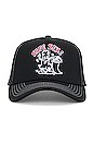 view 1 of 2 X Keith Haring Safe Sex Trucker Hat in Black