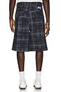 view 3 of 5 SHORT in Blue Plaid