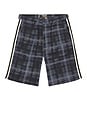 view 5 of 5 SHORT in Blue Plaid