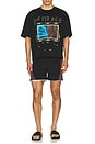 view 6 of 6 Y2K Panel Boardshorts in Black & Grey