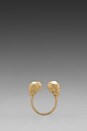 view 1 of 3 Open Ring with Skulls in Gold