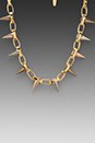 view 2 of 3 Single Row Spike Choker in Gold/Mixed Spikes in Gold & Mixed Spikes