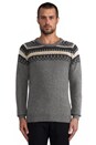 view 1 of 5 Finn Jacquard Sweater in Light Grey Melange