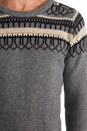 view 5 of 5 Finn Jacquard Sweater in Light Grey Melange
