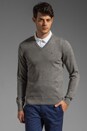 view 1 of 5 Lymann True Merino Sweater in Grey Melange