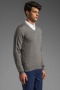 view 2 of 5 Lymann True Merino Sweater in Grey Melange