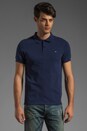 view 1 of 5 Rubi Slim JL Pique Polo in Dark Blue/Purple in Dark Blue & Purple