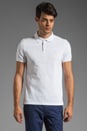 view 1 of 5 Rubi Slim JL Pique Melange Polo in White