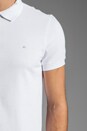 view 5 of 5 Rubi Slim JL Pique Melange Polo in White