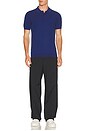 view 3 of 5 Ridge Knitted Polo in ESTATE BLUE