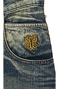 view 3 of 4 Union Jack Applique Jorts in Blue