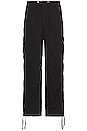 view 3 of 6 Parachute Cargo Pants in Black