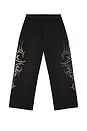 view 1 of 5 Tattoo Monster Jogger in Washed Black