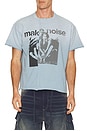 view 1 of 4 Make Noise Spliced Frayed T-Shirt in Light Blue