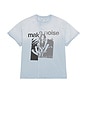 view 4 of 4 Make Noise Spliced Frayed T-Shirt in Light Blue