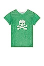 view 1 of 3 Green Skull And Cross Bones T-Shirt in Green