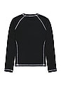 view 2 of 4 Star Applique Rib Long Sleeve Tee in Black