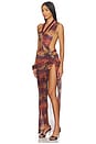 view 3 of 4 Asymmetric Draped Maxi Dress in Multi